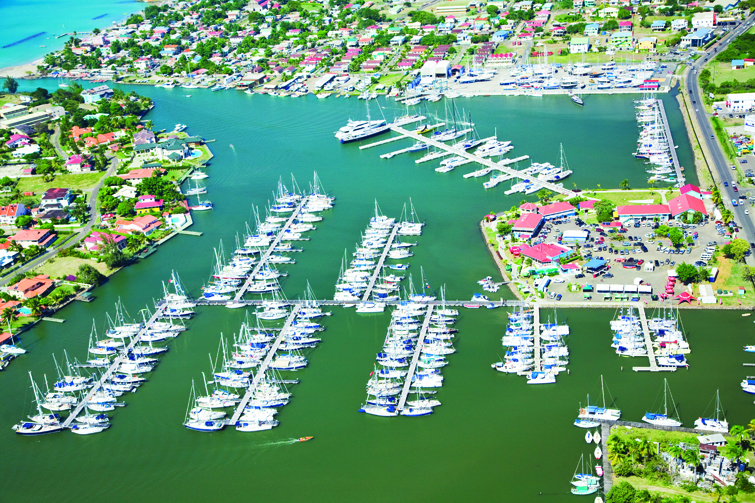 Rodney Bay Marina - aerial view - smaller