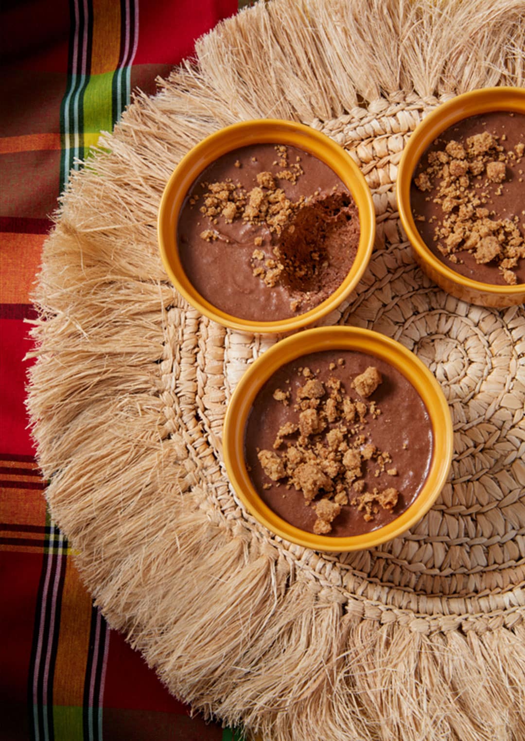 Chocolate Sea moss Mousse with Cinnamon Crumb